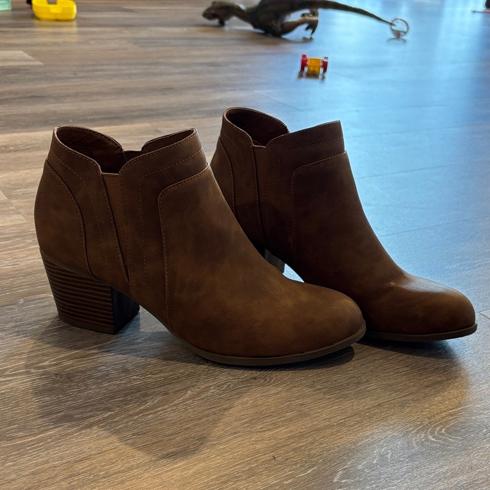Brown Camel Ankle Boots